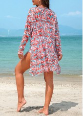 Mid Waisted Pop Art Print Drawstring Bikini Set