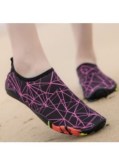 Argyle Print Anti Slippery Black Water Shoes
