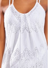 Lace White Scoop Neck Cover Up