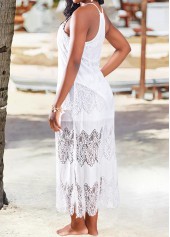 Lace White Scoop Neck Cover Up