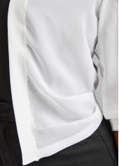 Lightweight Open Front White Half Sleeve Coat