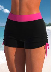 Tribal Print Patchwork Hot Pink Tankini Set