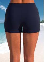 Polka Dot Lace Up Navy Swimdress Set