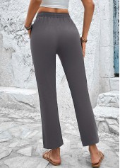 Drawastring High Waisted Dark Grey Pants