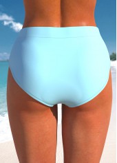 Jacquard Light Blue Cross Hem Tankini Set