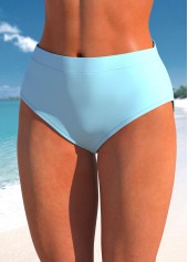 Jacquard Light Blue Cross Hem Tankini Set