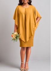 Ginger 3/4 Sleeve Round Neck Dress