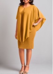 Ginger 3/4 Sleeve Round Neck Dress
