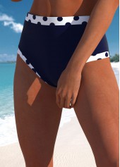 Plus Size High Waisted Navy Bikini Bottom