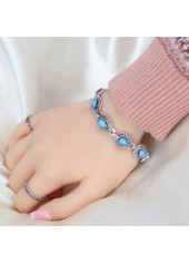 Light Blue Teardrop Geometric Pattern Bracelet