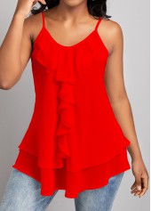 White Scoop Neck Strappy Camisole Top
