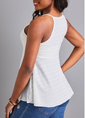 White V Neck Flowy Camisole Top