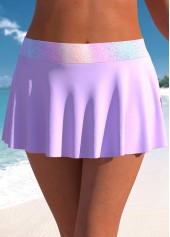 Plus Size Light Purple Ombre Tankini Set