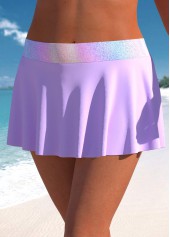 Plus Size Light Purple Ombre Tankini Set