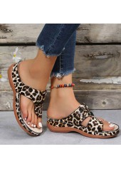 Multi Color Leopard Toe Post Flip Flops