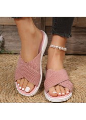 Open Toe Low Heel Dusty Pink Sliders
