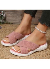 Open Toe Low Heel Dusty Pink Sliders