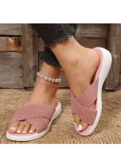 Open Toe Low Heel Dusty Pink Sliders