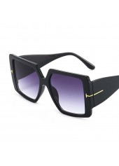 Ombre Large Frames Geometric Grey Sunglasses