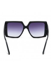 Ombre Large Frames Geometric Grey Sunglasses