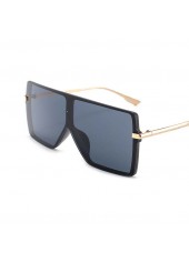 Geometric Large Frames Oversized Black Sunglasses