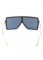 Geometric Large Frames Oversized Black Sunglasses