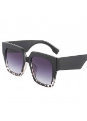 Leopard Ombre Retro Square Grey Sunglasses