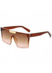 Large Frame Retro Oversized Light Coffee Sunglasses