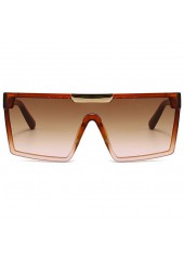 Large Frame Retro Oversized Light Coffee Sunglasses