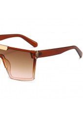 Large Frame Retro Oversized Light Coffee Sunglasses