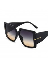 Geometric Shape Ombre Light Camel Sunglasses