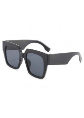 Retro Large Frame Square Black Sunglasses