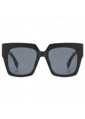 Retro Large Frame Square Black Sunglasses