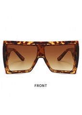 Large Frame One-piece Oversized Dark Camel Sunglasses
