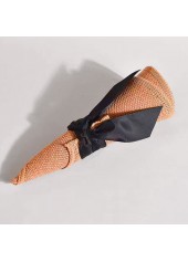 Foldable Light Coffee Bowknot Visor Hat