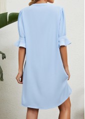 Light Blue H Shape Split Dress