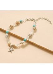 Multi Color Geometric Pattern Star Anklet