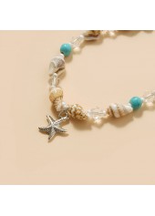 Multi Color Geometric Pattern Star Anklet