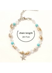 Multi Color Geometric Pattern Star Anklet