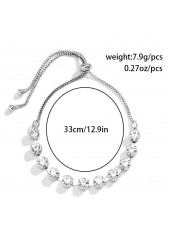 Copper Detail Silvery White Geometric Pattern Anklet