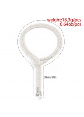 Pearl Detail White Geometric Pattern Necklace