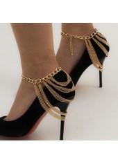 Chain Design Gold Layered Detail Anklet