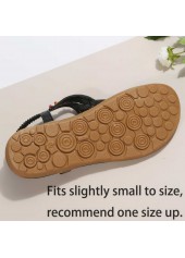 Toe Post Low Heel Black Flip Flops