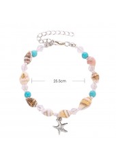 Multi Color Round Geometric Pattern Anklet