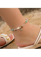 Multi Color Round Geometric Pattern Anklet