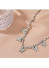 Bow Design Alloy Detail Silver Anklet