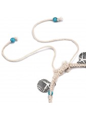 Silver Shell and Starfish Detail Anklet