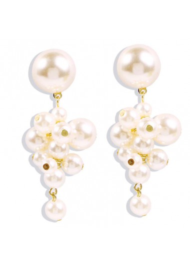 Pearl Design White Grape Detail Earrings product