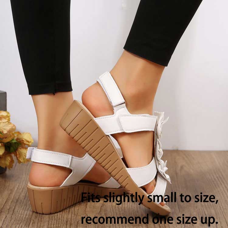 Peep Toe Mid Heel White Sandals