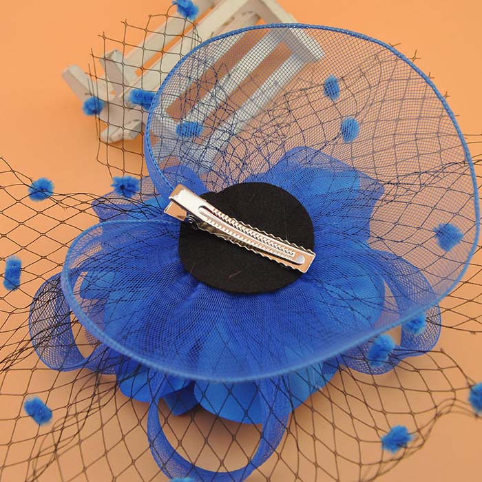 Floral Design Blue Mesh Stitching Hat